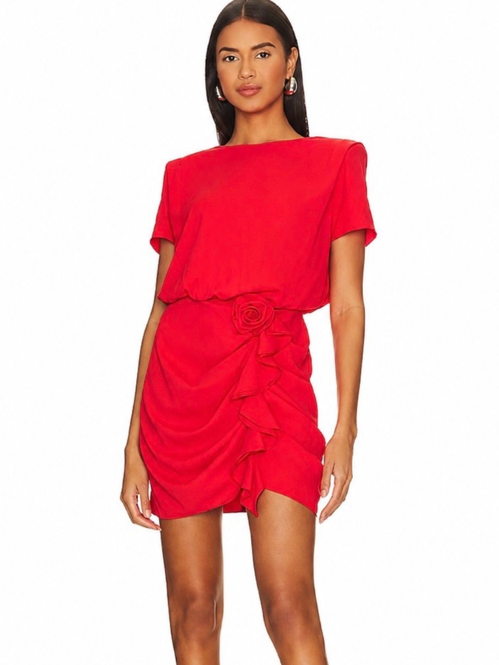 Amanda Uprichard x REVOLVE Cataluna Mini Dress Crimson XS NWOT